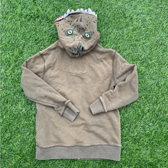 Mini Boden Dino Hoodie size 6-7y Preowned unisex tiny marks from wear and tear - Picture 2 of 5